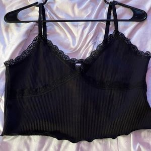Black Lacey Crop Top